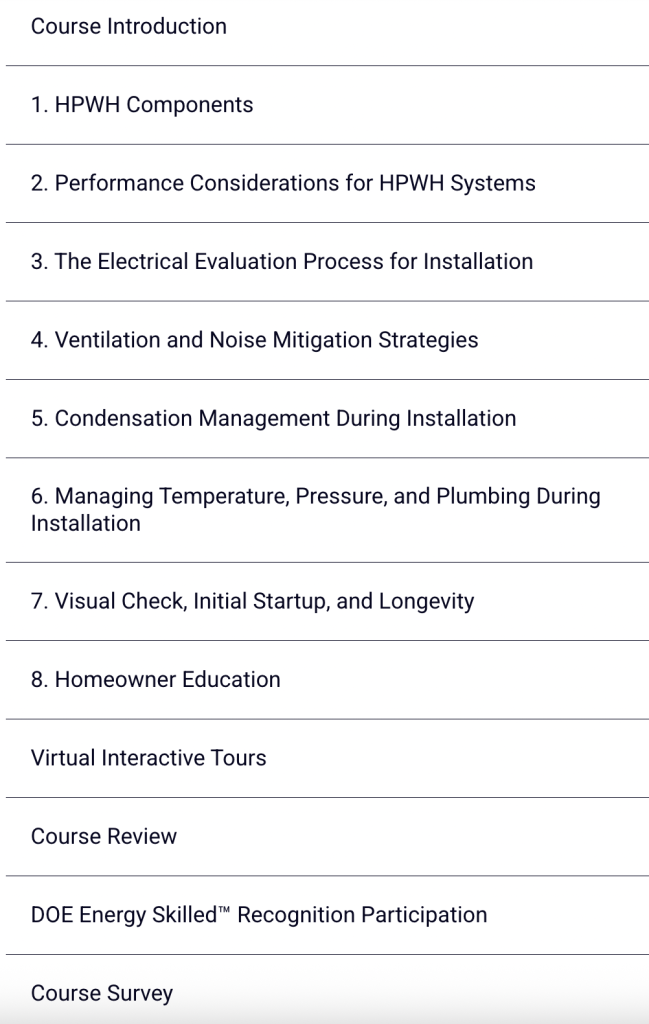 Course curriculum